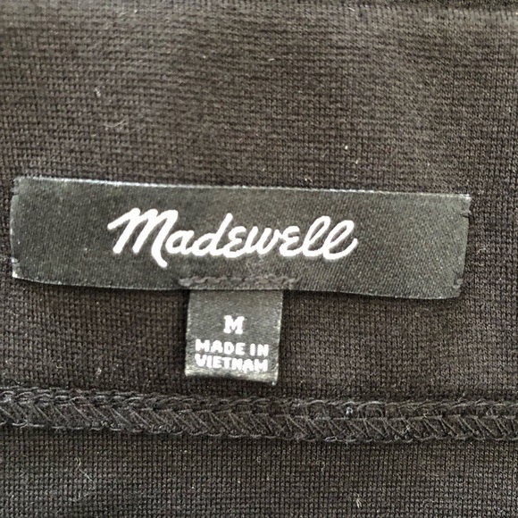 MADEWELL BLACK PENCIL SKIRT Medium Cotton NylonElastane business casual work - Picture 5 of 9